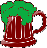 Green root beer float